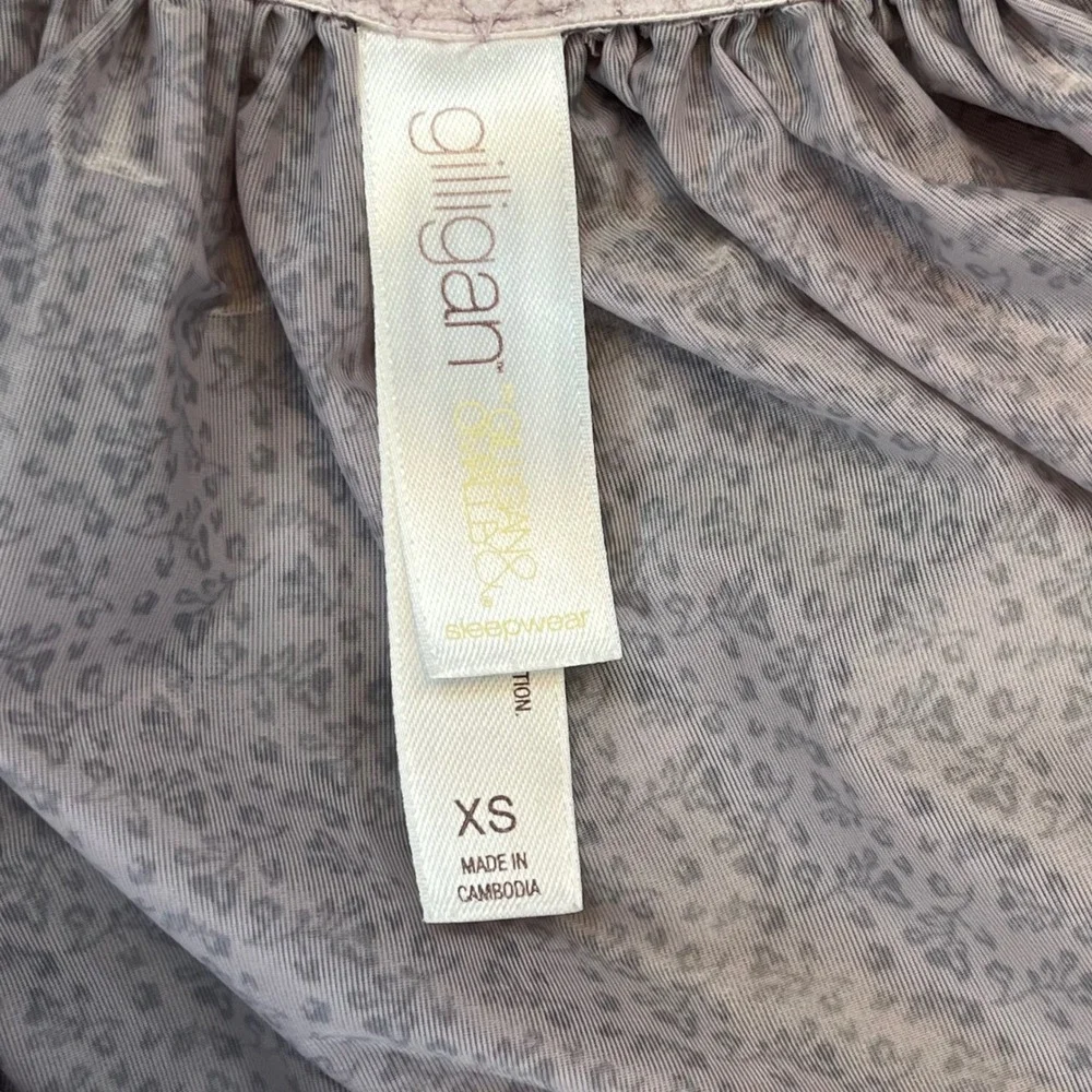 Gilligan & O'Malley Womens Chemise Lavender Floral Lace Babydoll Sleepwear XS